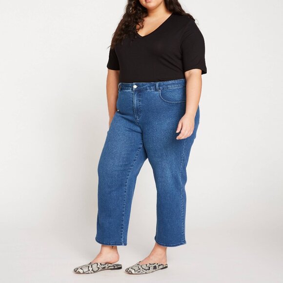 NWT Universal Standard Bae Boyfriend Crop Jeans Plus Size 40 7X - Picture 7 of 8